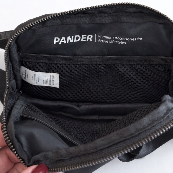Pander waist pack bag, black crossbody, funny pack travel bag - Picture 4 of 4